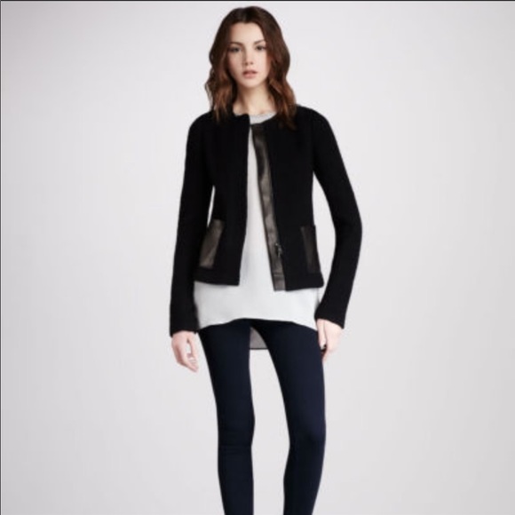 NWT VINCE Tweed/Leather (M/10) - Picture 7 of 12